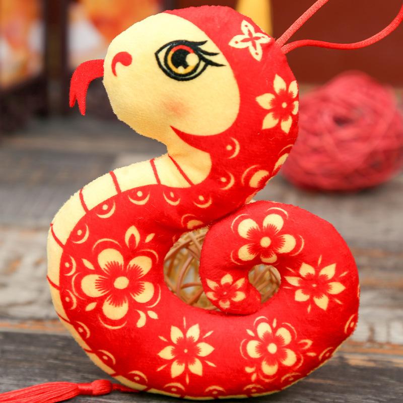 5pcs Chinese New Year Ornament Home Chinese Traditional Spring Festival Hang Decoration 2025 Year of Snake Year Hanging Pendant