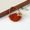 Hand-knitted Delicate Cute Bag Flower Basket Brooch Decoration Accessory