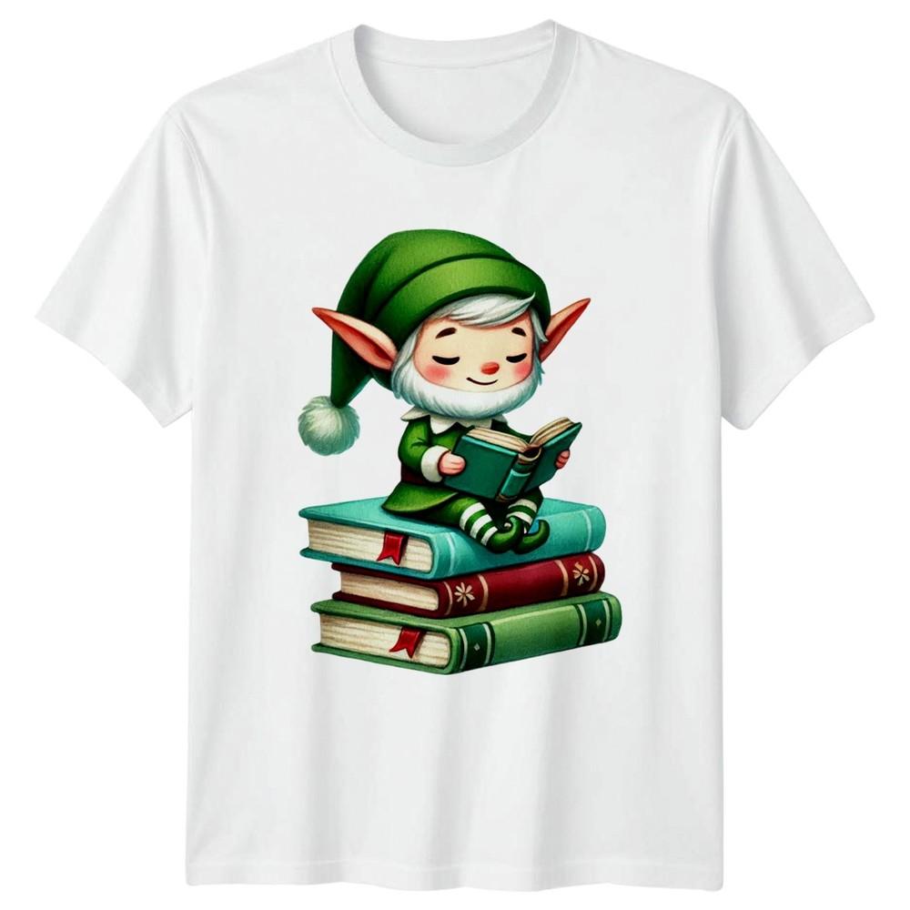 Perfect For Book Lovers Adorable Reading Elf TShirt Reading Christmas S