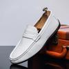 Doudou shoes men's summer breathable men's shoes British casual leather shoes one pedal trendy shoes men