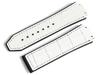 King Watch Parts Hublot Compatible Classic Fusion 511 521 525 Chronograph 45mm Case Aftermarket Rubber Strap Embossed Crocodile White [Import