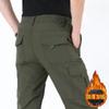 Outdoor Overalls for Men Straight-leg Trousers with Velvet and Multiple Pockets Loose  Windproof  Hiking