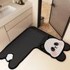 Diatom Mud Floor Mat Cartoon Animal Shape L-Shaped Design Water Absorbent Quick Dry Anti-Slip Doorway Mat