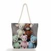 Bear Doll Print Thick Rope Single-shoulder Beach Bag 7256
