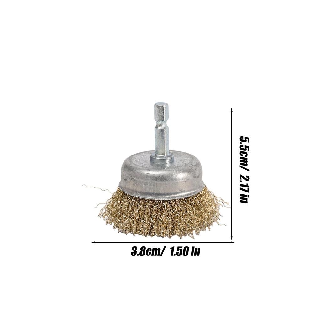Hex Handle Electric Steel Wire Brush Stainless Steel Wire Brushes Silver Gold Rust Removal Polishing Wheel Brush Cleaning Tools