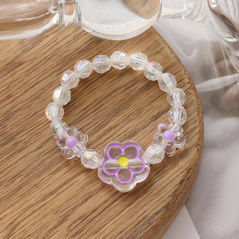 Cartoon Children's Bracelet Girl Princess Jelly Colored Beaded Cute Girl Baby Bracelet Student Jewelry