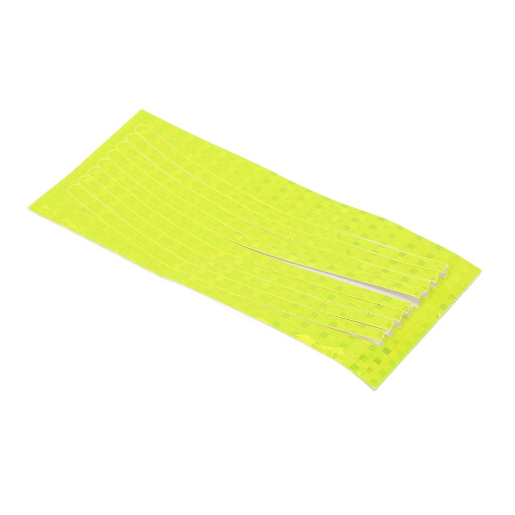 10pcs Reflective Wheel Stripe Decal Waterproof Adhesive Decals Night Reflective Decoration Stickers