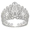Baroque Royal Queen Large Diadem Bridal Crown Pageant Miss Headdress Bride Wedding Dress Hair Jewelry Accessories