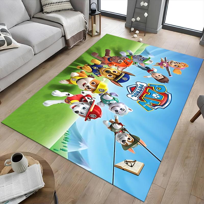 1pc Paw Patrol Adventure Carpet for Playroom Bedroom Living Room Sofa Home Decor,kids Game Area Rug Non-slip Floor Mat Y728111