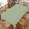 1 Stück Sommer Retro Einfache Grün Kariertes Muster Runde Tischdecke, Kleine Frische Kariert Bedruckte Rechteckige Tischdecke, Party-Tischdecke, Heim-Tischdecke