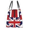 Isolierte Lunchtaschen mit Union-Jack-Flagge des Vereinigten Königreichs für Frauen, tragbare Thermo-Kühltasche, Bento-Box, für Strand, Camping, Reisen, Umhängetasche
