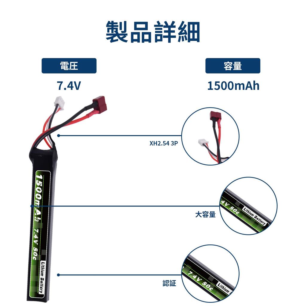 MINSHI Celeb 7.4v 1500mAh 2S 50C LiPo Battery with T-Plug for RC Cars, Trucks, Helicopters, FPV Drones, etc., 1201717mm [Includes 2.5cm x 30cm