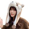 Cute little raccoon warm thickened winter cold ear protection hat children versatile windproof plush Lei Feng hat