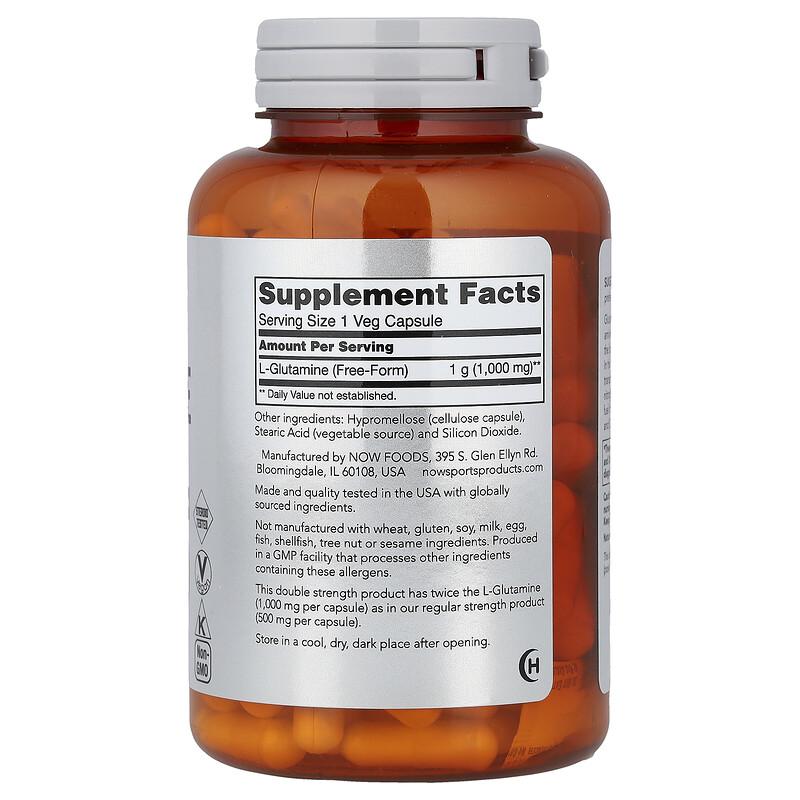 Sports, L-Glutamine, 1,000 Mg, 120 Veg Capsules