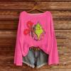 Women's Fashion Round Neck Long Sleeve Pullover Faux Sweater Knitted Pullover Top