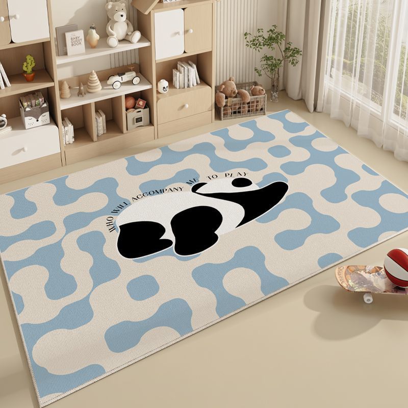 Cute Panda Carpet for Cartoon Hotel Bedroom Youth Playing Soft Mat Non Slip Baby Crawling Mats Home Decoration Floor Rug