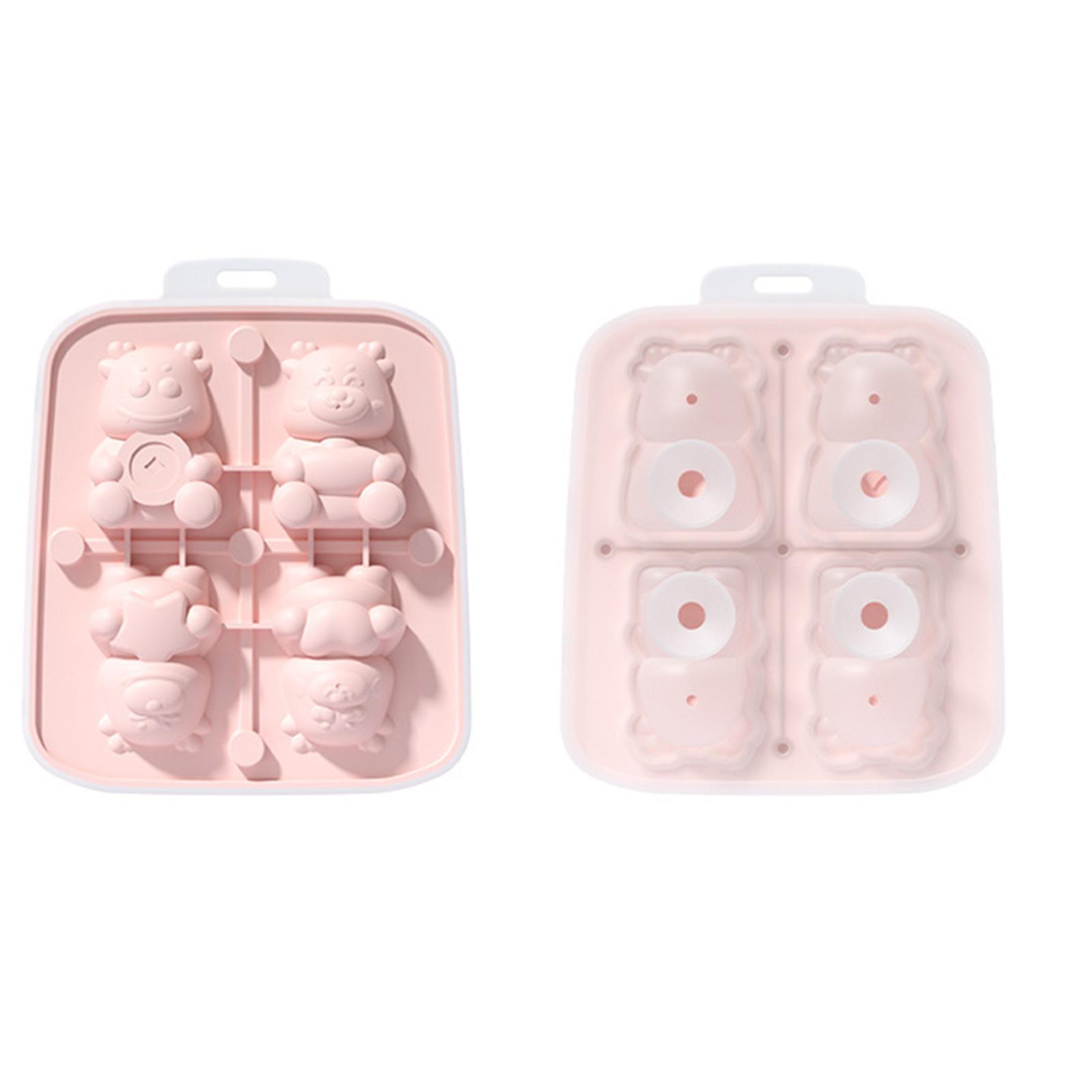 

Little Dragon Shape Ice Cube Tray Easy Release Ice Cube Molds Food Grade Silicone Ice Maker Mold Easy to Clean розовый