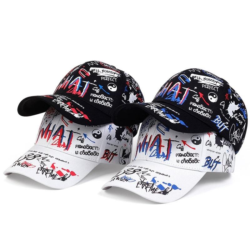 Graffiti printing Baseball Cap Outdoor cotton Shade Hat men women Summer Caps adjustable Leisure hats