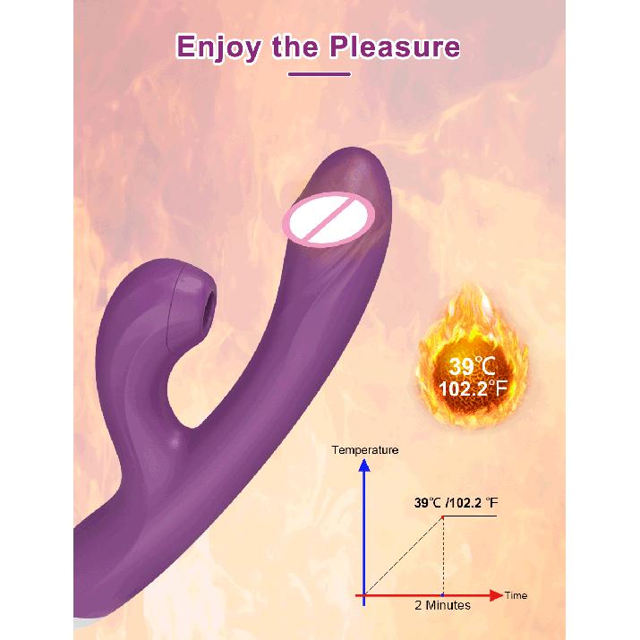 Clitoral Sucking G-spot Vibrator Dildo for Women Heating Nipple Vacuum Sucker Clit Stimulator Sex Toys for Adults Masturbator