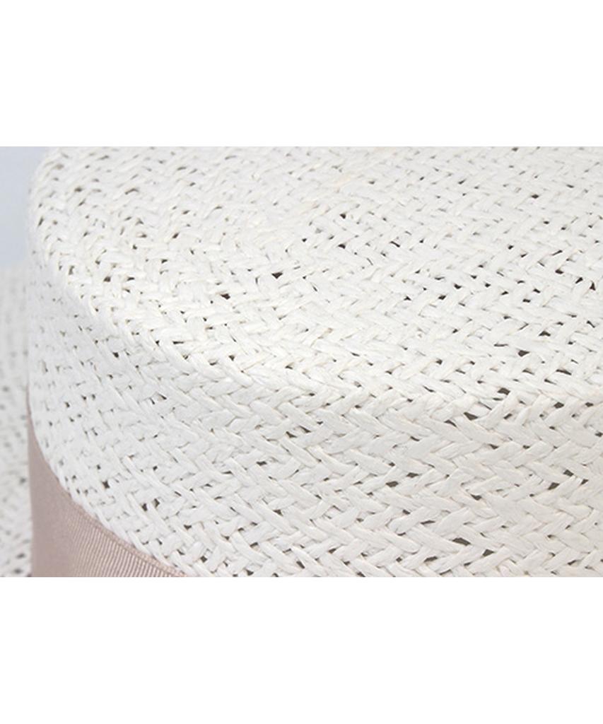 White Ivory Line Panama Hat