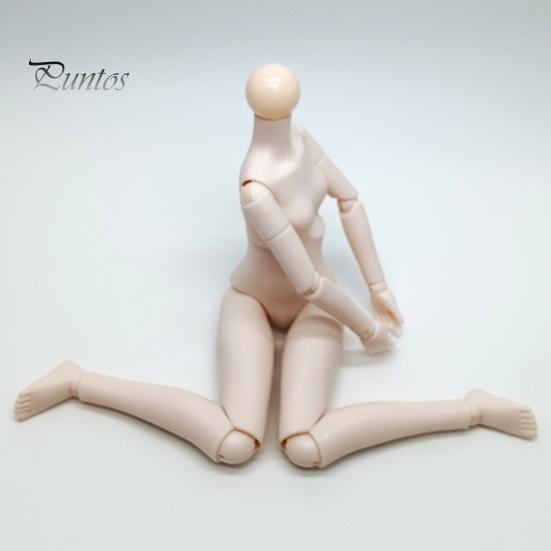 Highly Articulated Doll Body 1/6 Scale with 3 Neck Adapters, 9.8-Inch Blank Action Figure PVC Flexible Joint, Miniature Female for Custom