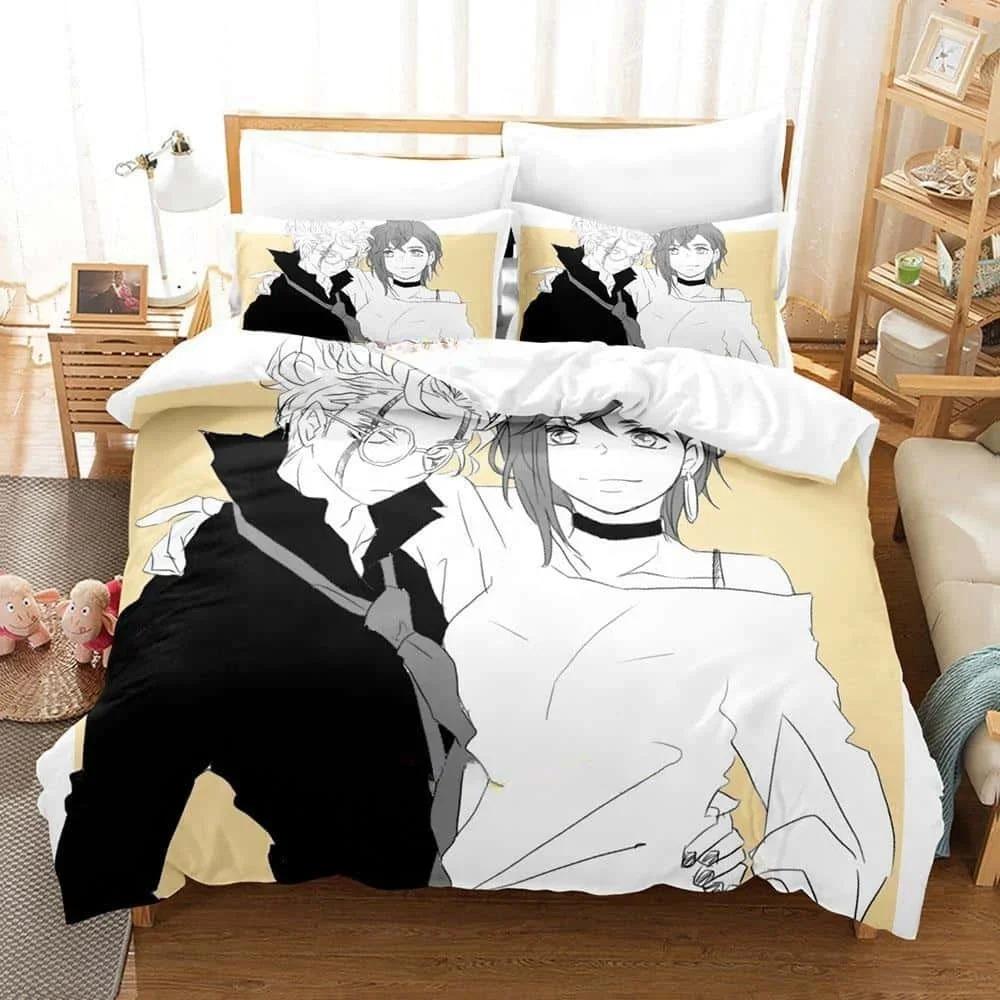 3D Printed Cartoons Dandadan Takakura Ken Bedding Set Single Twin Full Queen King Size Bed Set Adult Kid Bedroom Duvetcover Sets