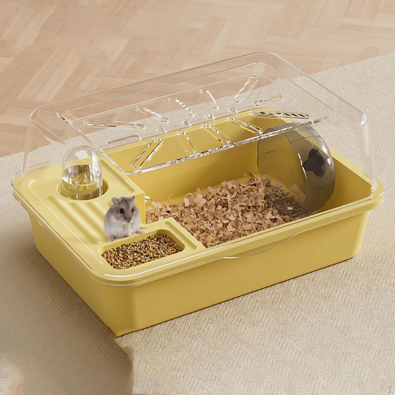 

Аксессуары для клеток для хомяков Портативный открывающийся верхний вольер Товары для животных для песчанок жёлтый