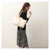 ALTROSE Large Canvas Tote Bag with A4 M0809 Black Women's Dividers, Plain, Size,