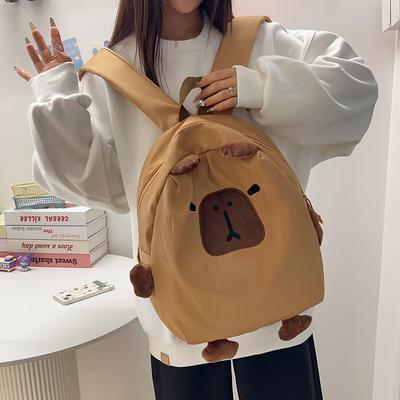 New Large-capacity Parent-child Backpack Cute Capybara Casual Waterproof Backpack