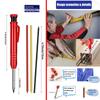 Reuseable Long Head Deep Hole Markers Pen Pencils Solid Carpenter Refill Leads Built-in Sharpener Woodwork Construction Tools
