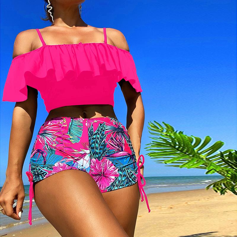 Two Piece Bikini Swimsuit Women High Waist Swimwear Push Up Vintage Biquini Bathing Suit Beachwear Female Bikinis Set