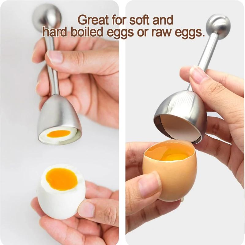Edelstahl Eierknacker Topper Eierschalen Schneider Eierknacker Öffner Schalentrenner Entferner Eierschneidewerkzeuge Küchenwerkzeuge