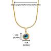 Wasserdichte Augen Halskette Titan Dämonenauge Ohrringe Blaue Augen Choker Kette Glücksschmuck