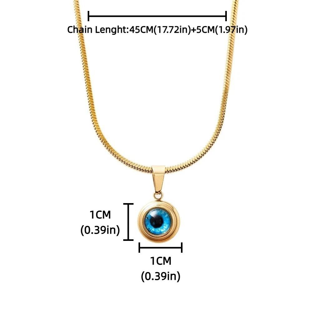 Wasserdichte Augen Halskette Titan Dämonenauge Ohrringe Blaue Augen Choker Kette Glücksschmuck