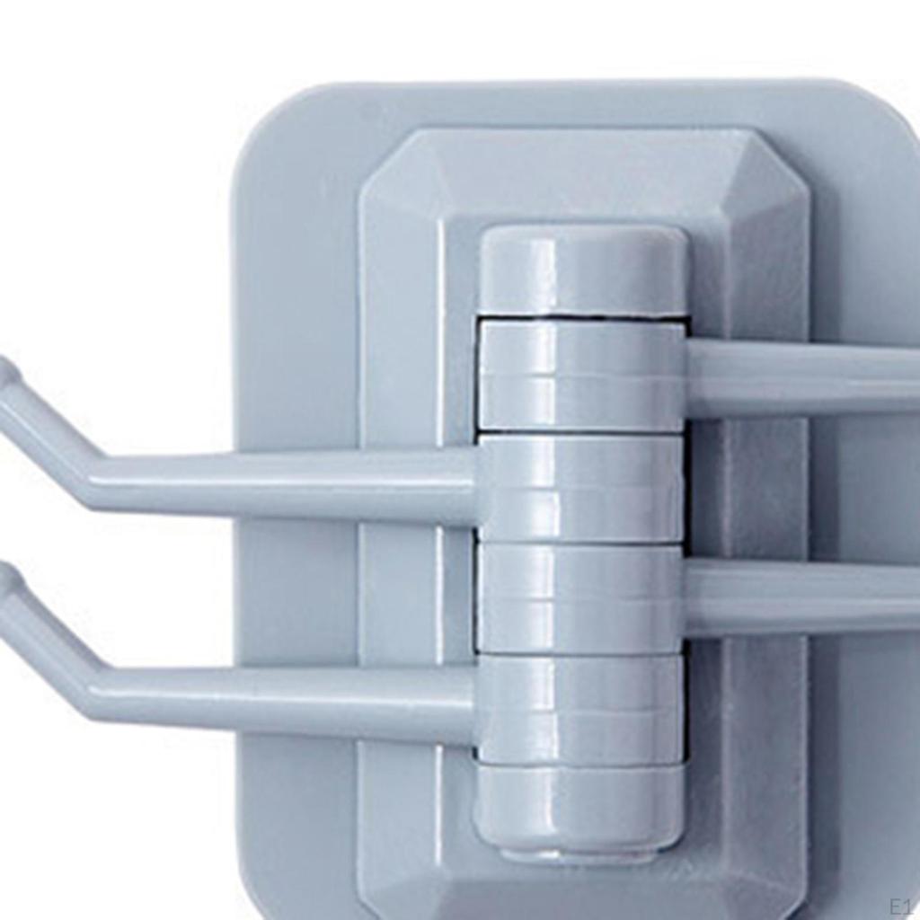 Bathroom Towel Hooks Nail Wall Mounted Kitchenware Holder Storage Cookware Kitchen Rotary Hook