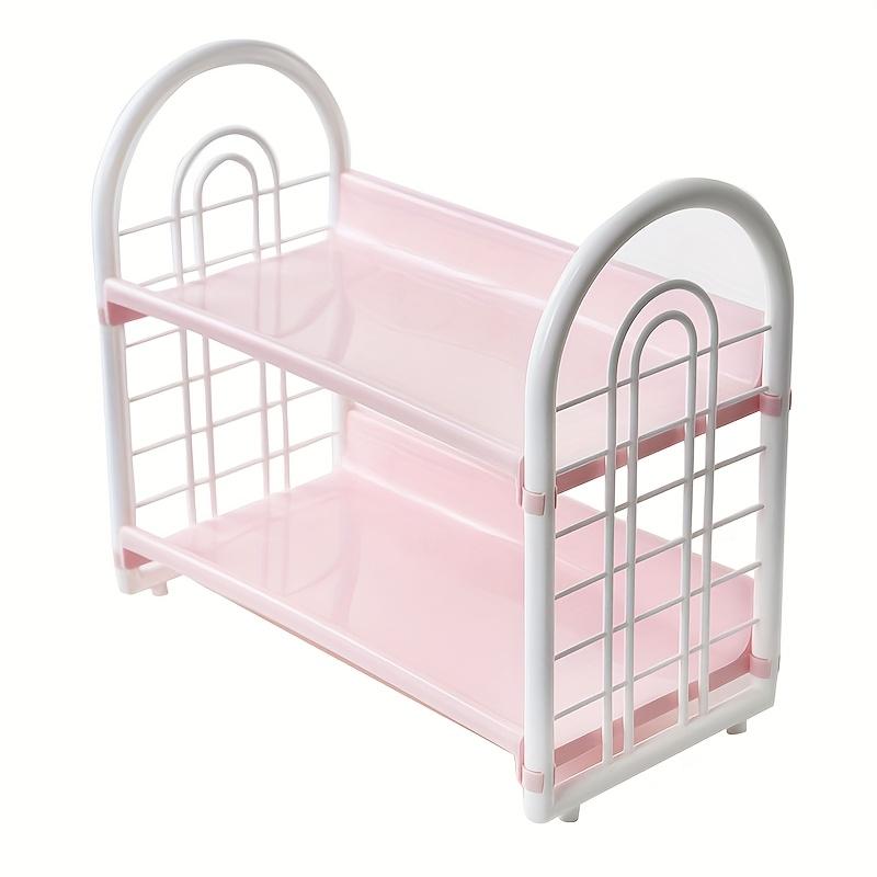 

1pcs High aesthetic desktop storage rack with ins style, multi-layer dormitory storage, book rack, computer office storage rack