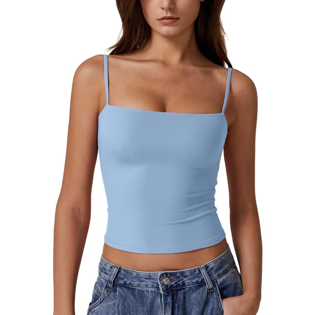 Women's Fashion Sleeveless Sexy Adjustable Small Camisole Colour Tank Top