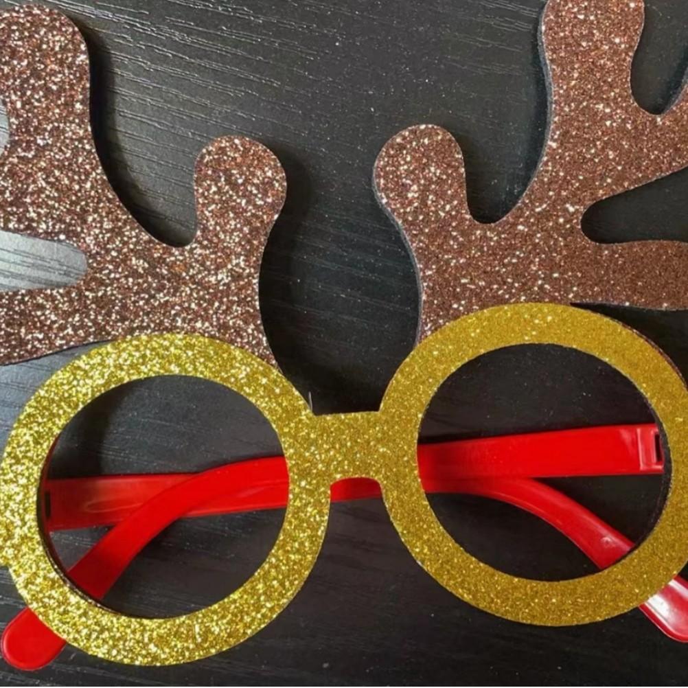 Christmas Cute Style Funny Christmas Glasses Cartoon Santa Claus Xmas Tree Elk Party Merry Chrismas Decor Suitable for Parties