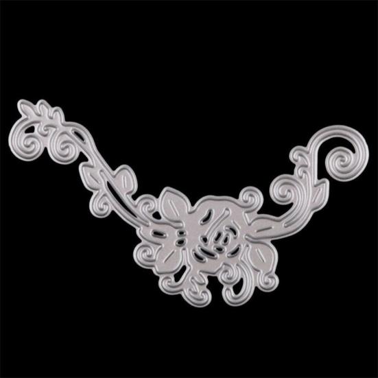 Flower Corner Cutting Die DIY Scrapbooking Photo Album Decor Embossing Stencil