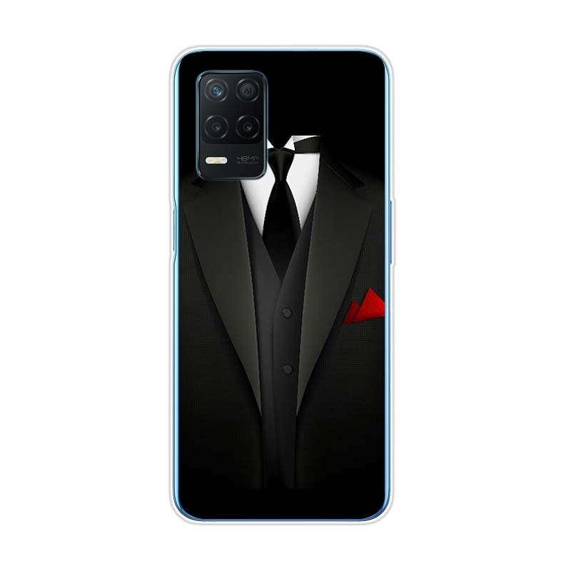 Man Suit Shirt Tie For Realme 8 8i V3 V5 GT Neo Flash Edition Explorer Master Neo2 Narzo 30 50i 50A C21Y Phone Case