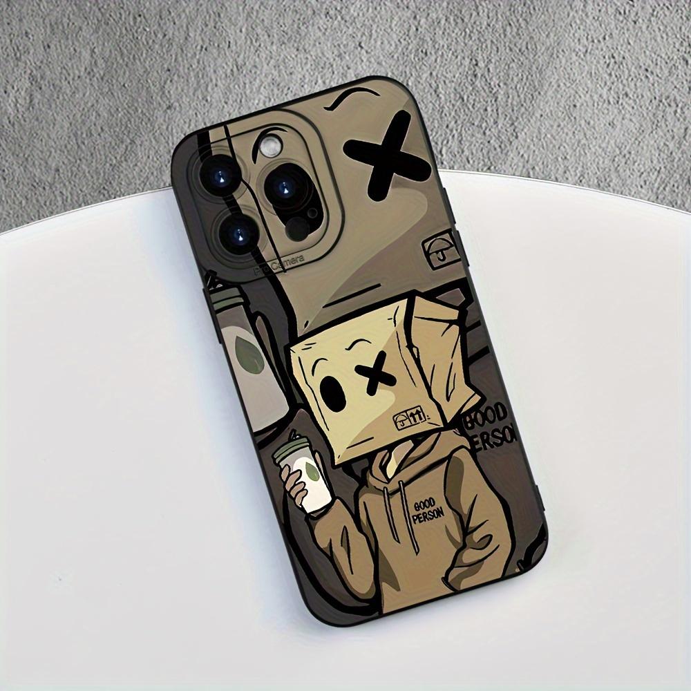 Box shaped trendy pattern phone case suitable for iPhone 17 16 15 14 13 12 11 Pro/Max/Plus anti drop and shockproof