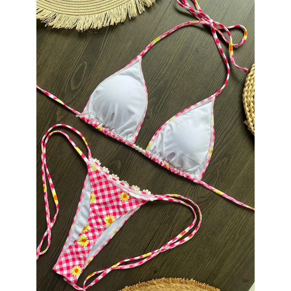 Micro-Bikinis 2026 Sexy Damen Badeanzug Bademode Damen Tanga Bikini-Set Biquini Badeanzug Druck Badeanzüge Strandmode