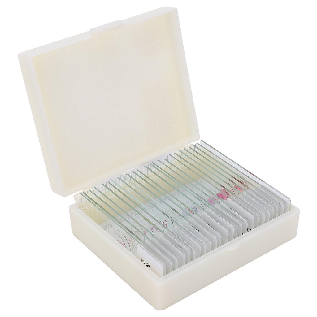 DW‑25 25Pcs Animal Slides Microscope Sample Slides Specimens for Science Education
