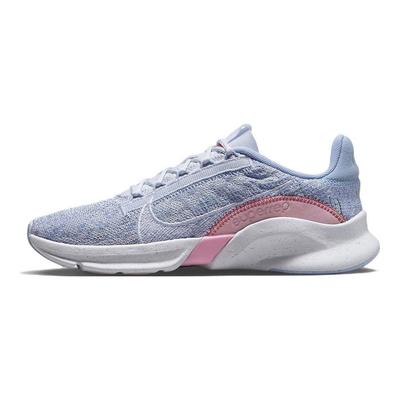 SuperRep Go 3 Flyknit Next Nature Football Grau Rosa Damen Sneakers Cobalt-Bliss Hyper-Royal Summit-Weiß DH3393-005