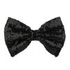 Hairpin Safety Rounded Corner Clip with Burr-Free Metal Spring Bow Shape Shiny Sequin Decoration Hairpin Children Sparkling Hair Accessory