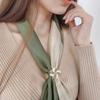 Flower Scarf Ring Rhinestone Scarf Clip Ring Elegant Butterfly Scarf Holder Slide Ring for Women Neckerchiefs Silk Scarves Shirts Shawls