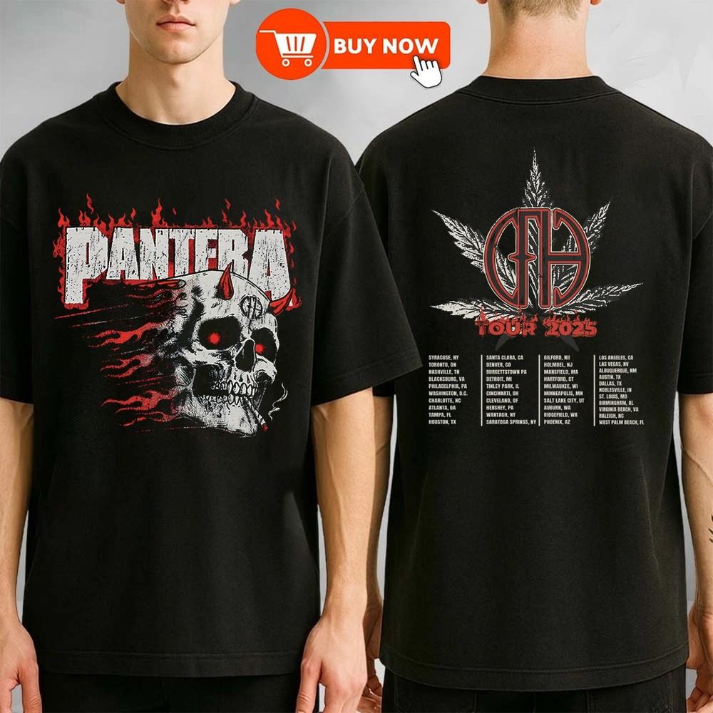 

Pantera Tour Date 2025 Double-Sided Shirt Family Metal Fan ShirtFREE POSTAGE Unisex T-Shirt M