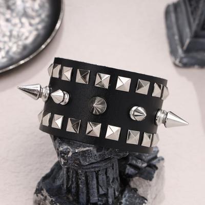 Punk Gothic Skull Rivet Leather Couple Wristband Bracelet