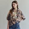 Maxza Vintage Washing Check Loose Fit Shirt Zf05qb014nh