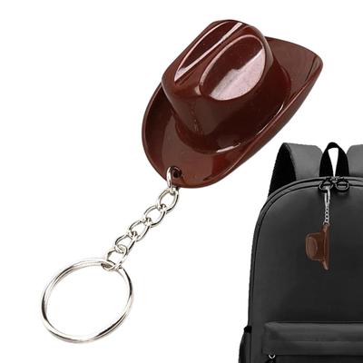 Novelty Bottle Opener Keychain Retro Keyring Cowboy Hat Shape Beer Opener Keychain for Tote Bag Backpack Car Keys For Dad Gifts